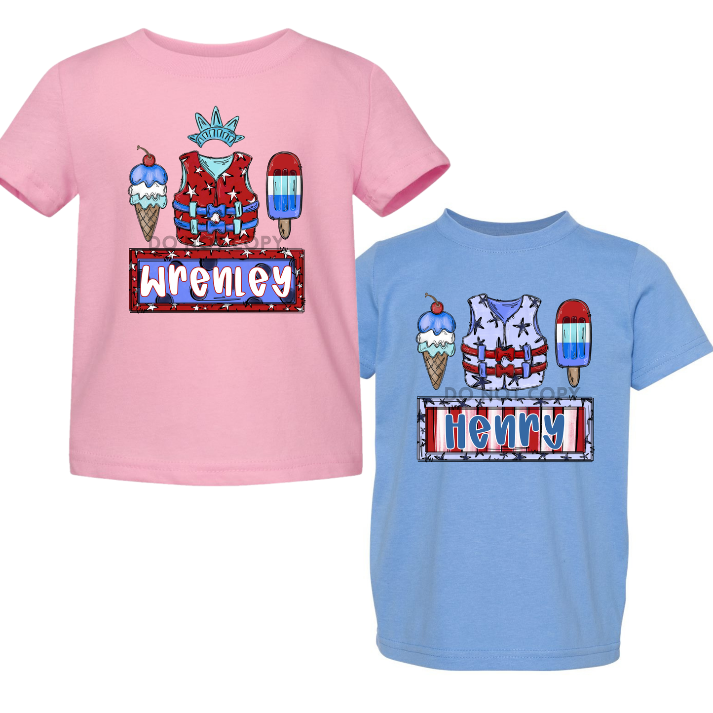Patriotic Summer Name Tee