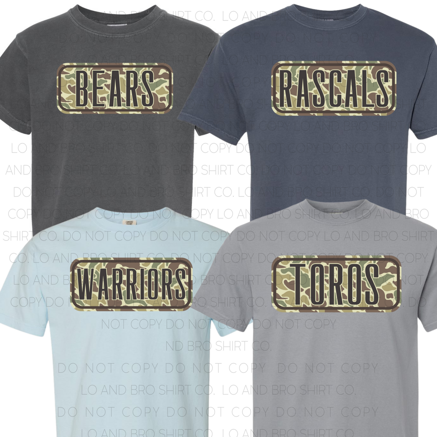 Camo Patch Tee- customizable