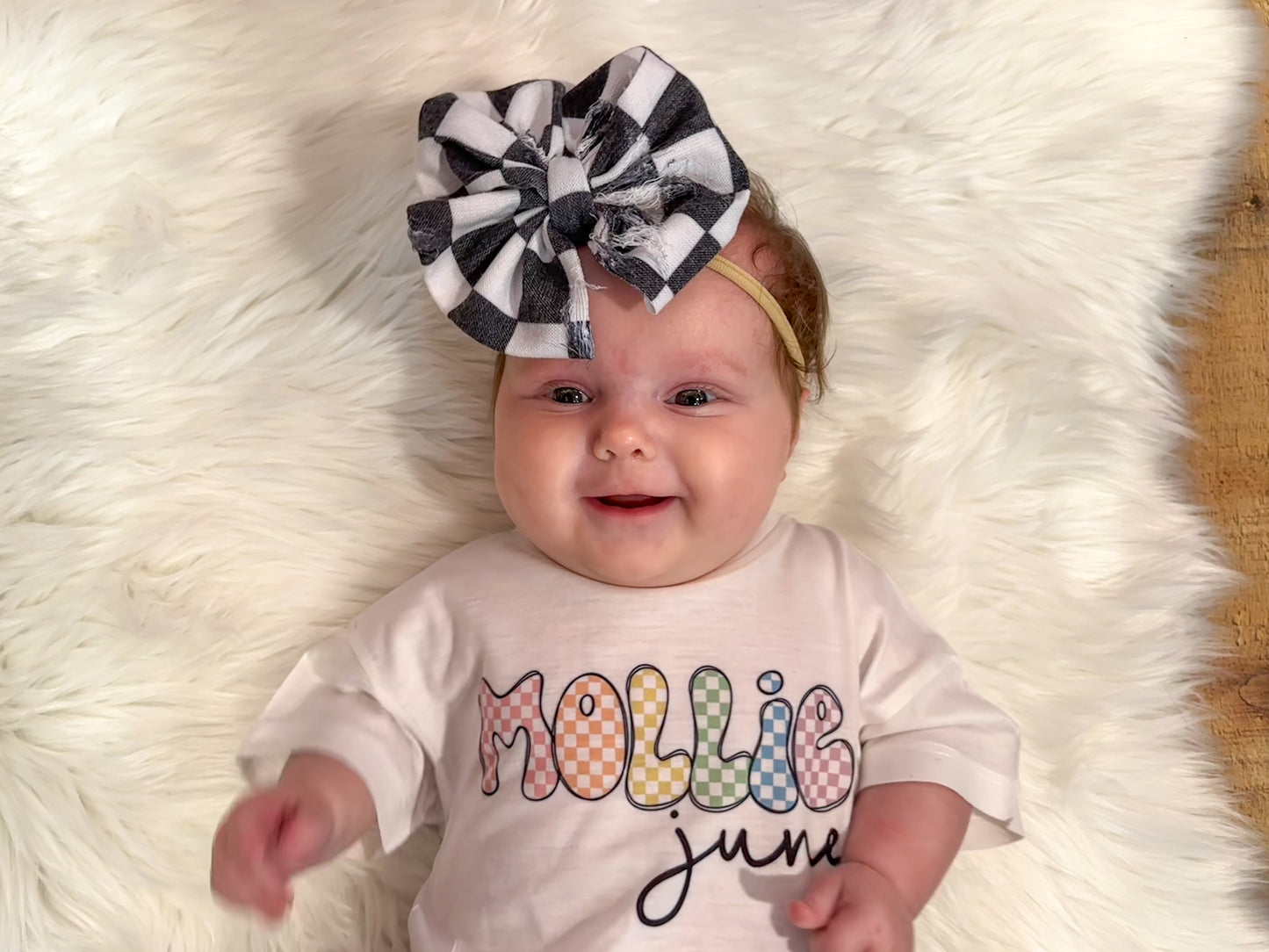 Rainbow Checkerboard Name Tees