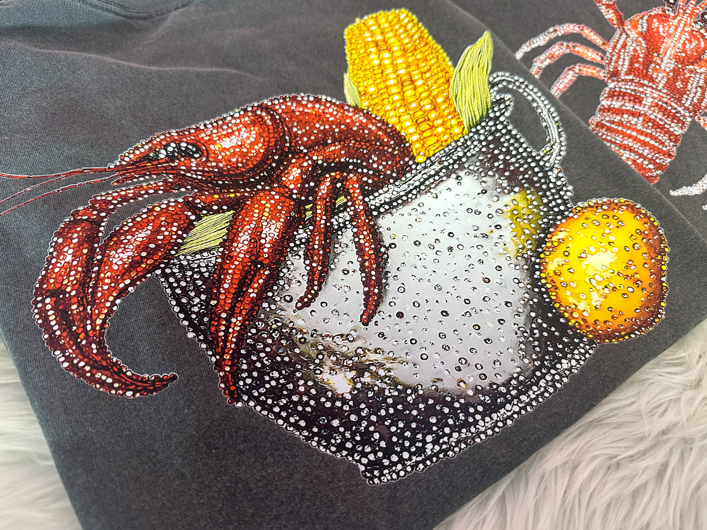 Faux Rhinestone Crawfish Tees