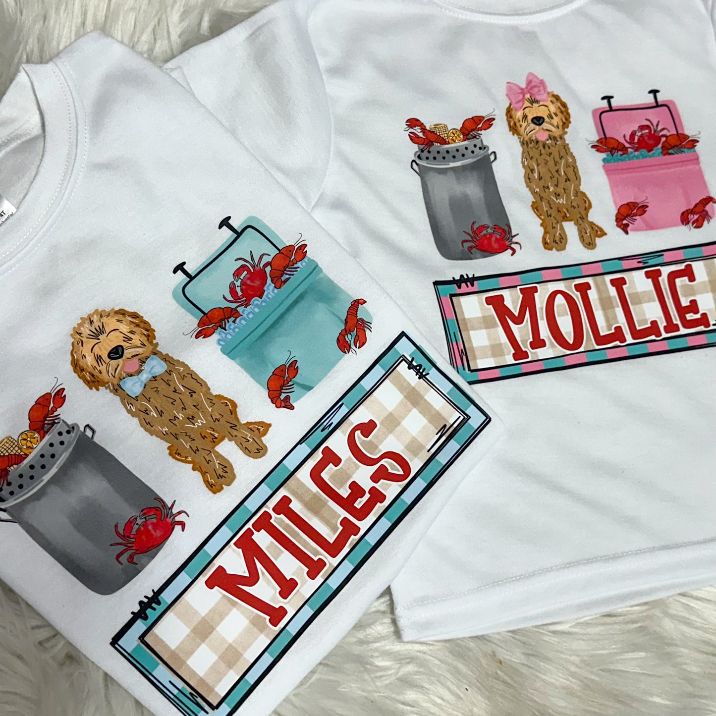 Crawfish Dog Trio Name Tee