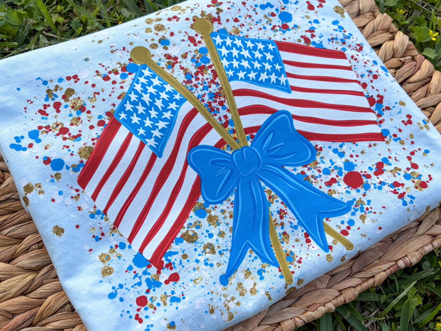 American Flag Paint Splatter