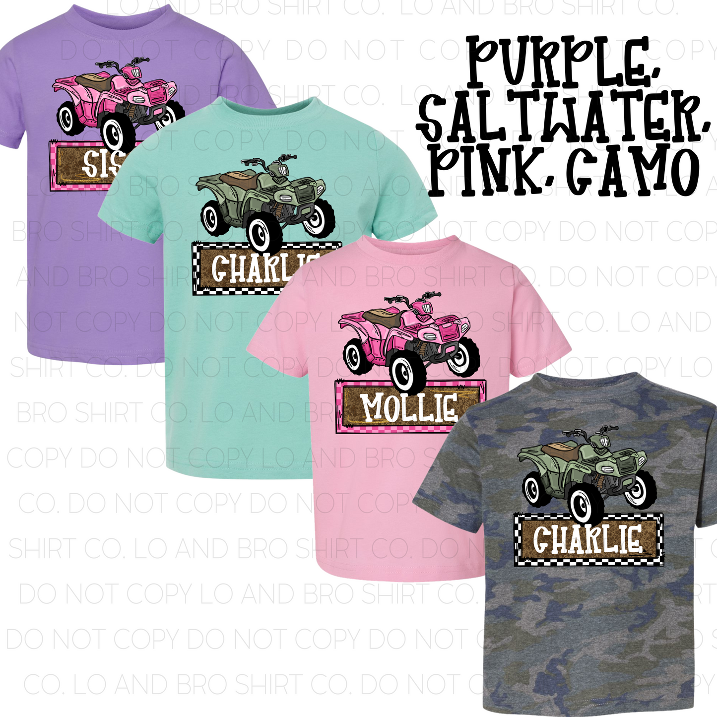 Four wheeler Name Tee