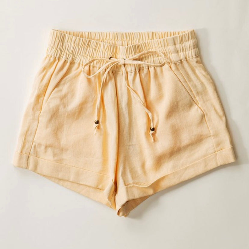 Linen Drawstring Shorts