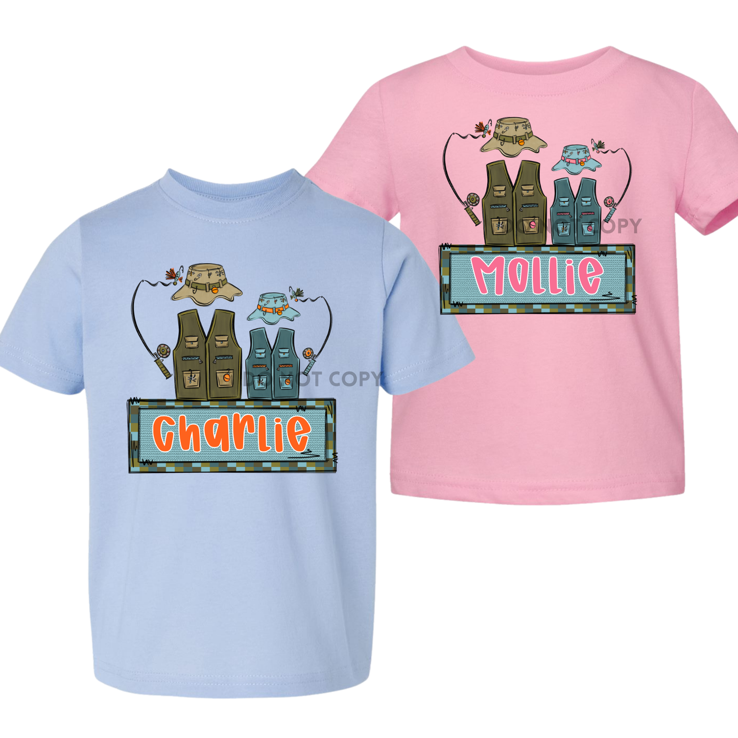 Fishing Summer Name Tee