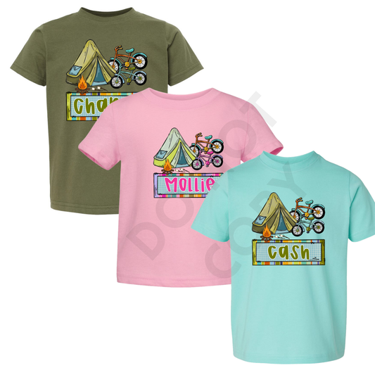 Camping Summer Name Tee