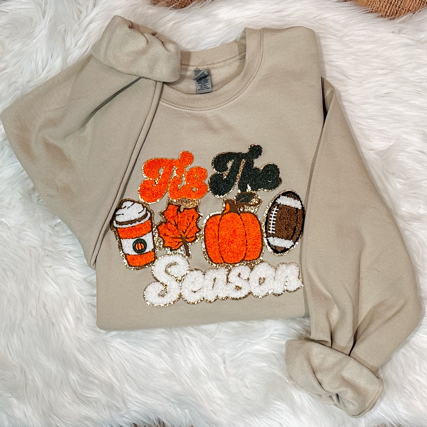 Tis The Season Fall Patch Sweatshirt