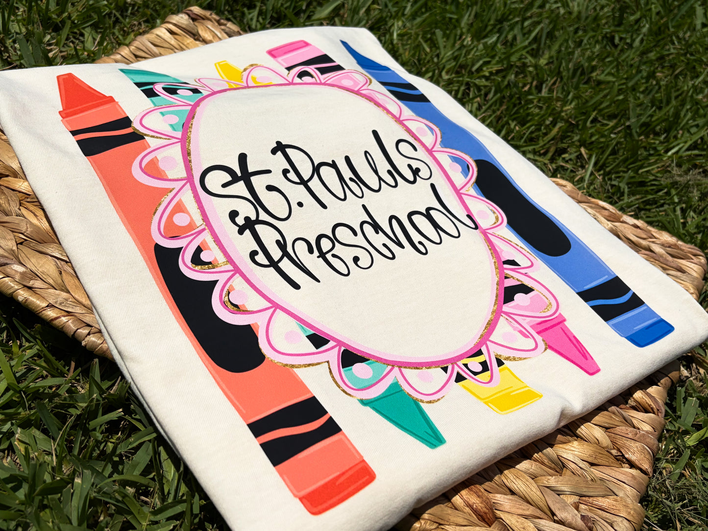 Crayon Frame School Tee