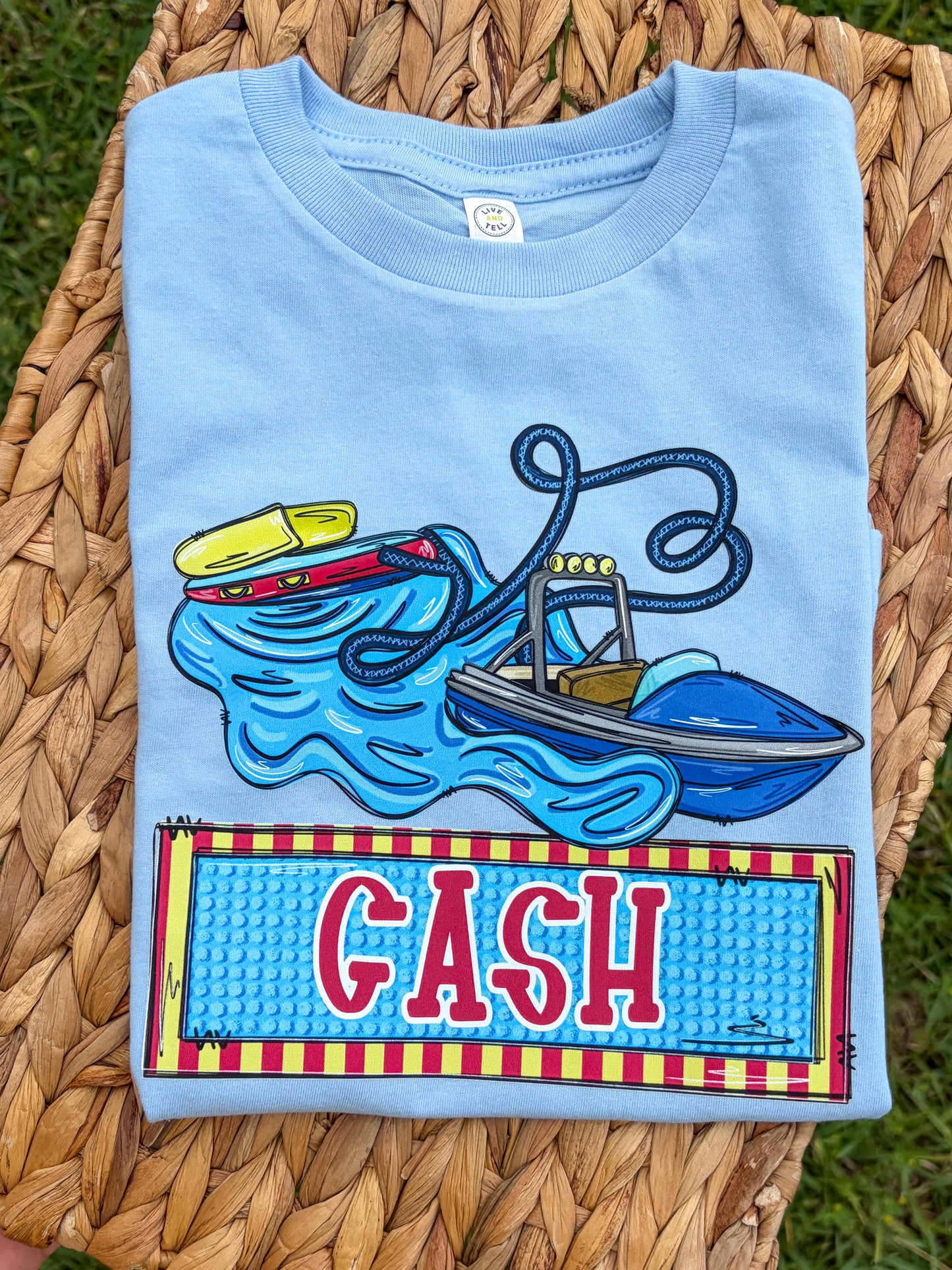Tubing Boat Name Tee
