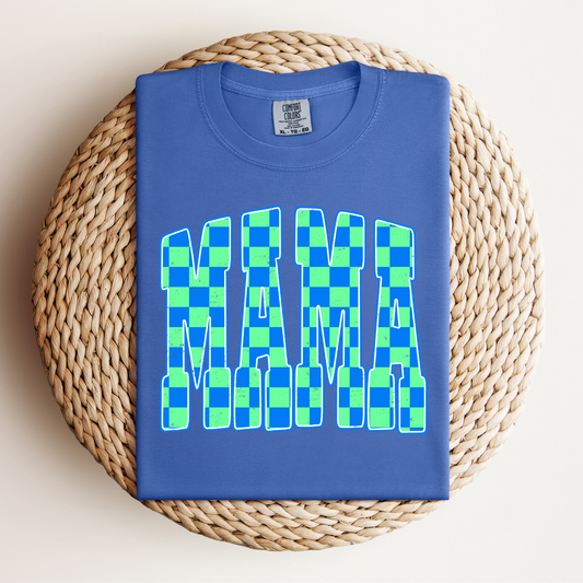 MAMA blue and green neon