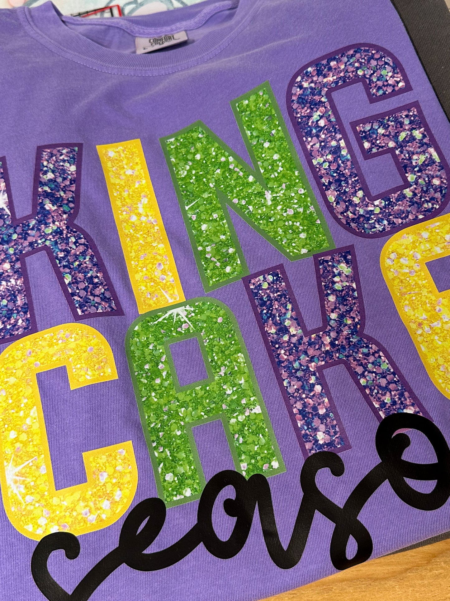 King Cake Season- Faux Glitter