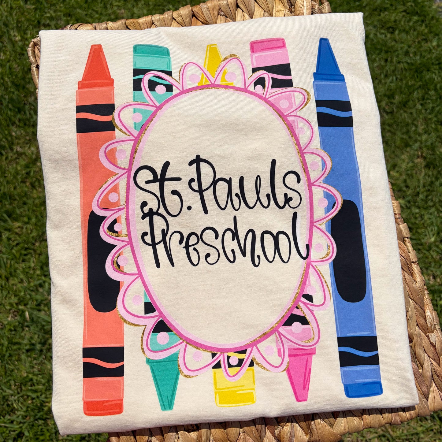 Crayon Frame School Tee