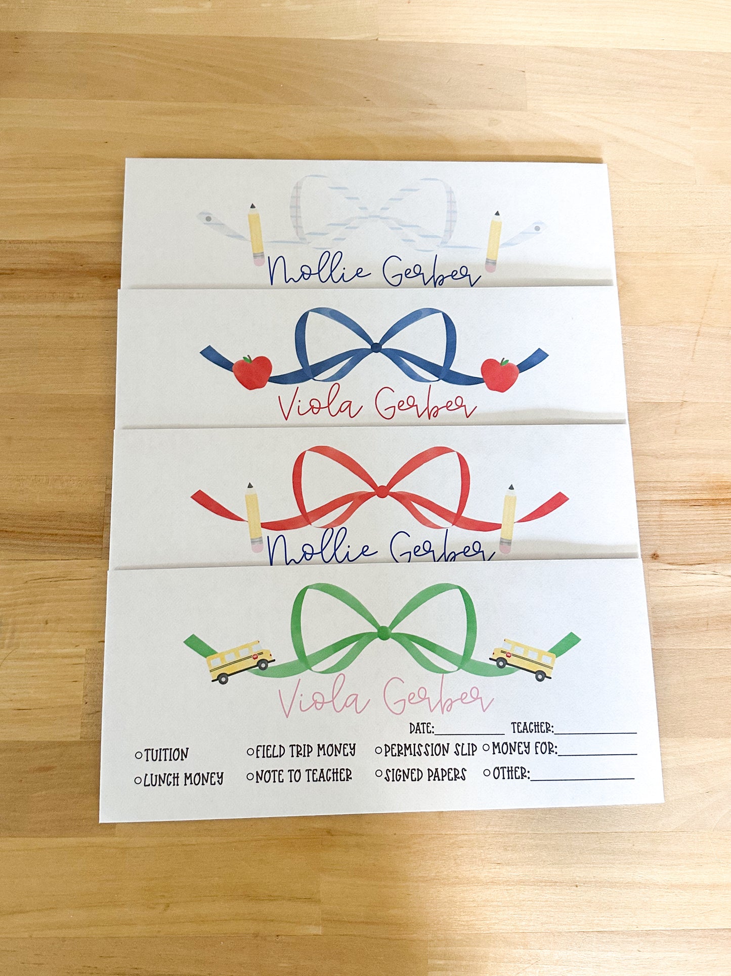 Back to School Envelopes