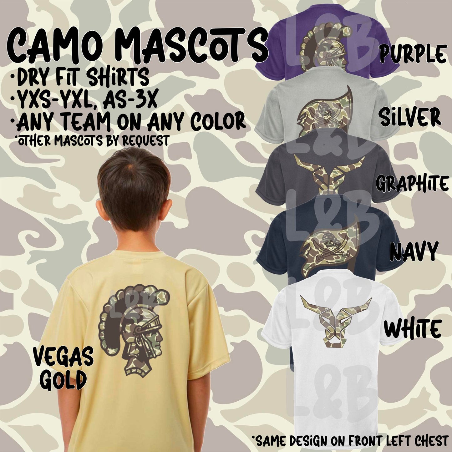 Camo Mascot- Dry Fit