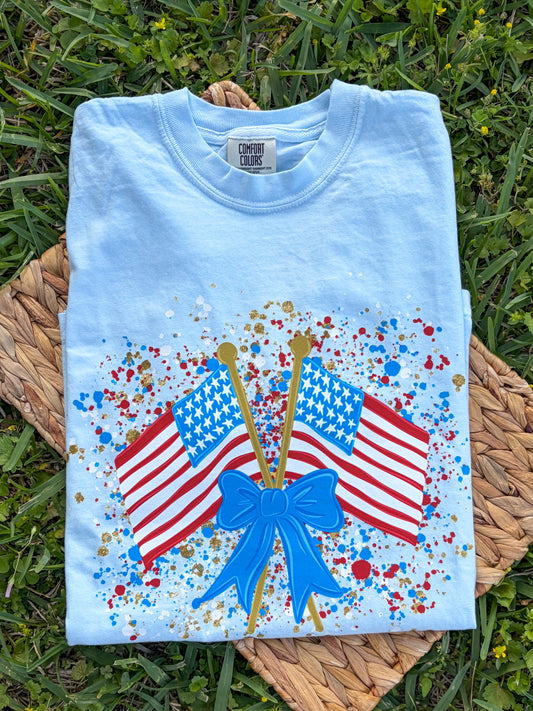 American Flag Paint Splatter