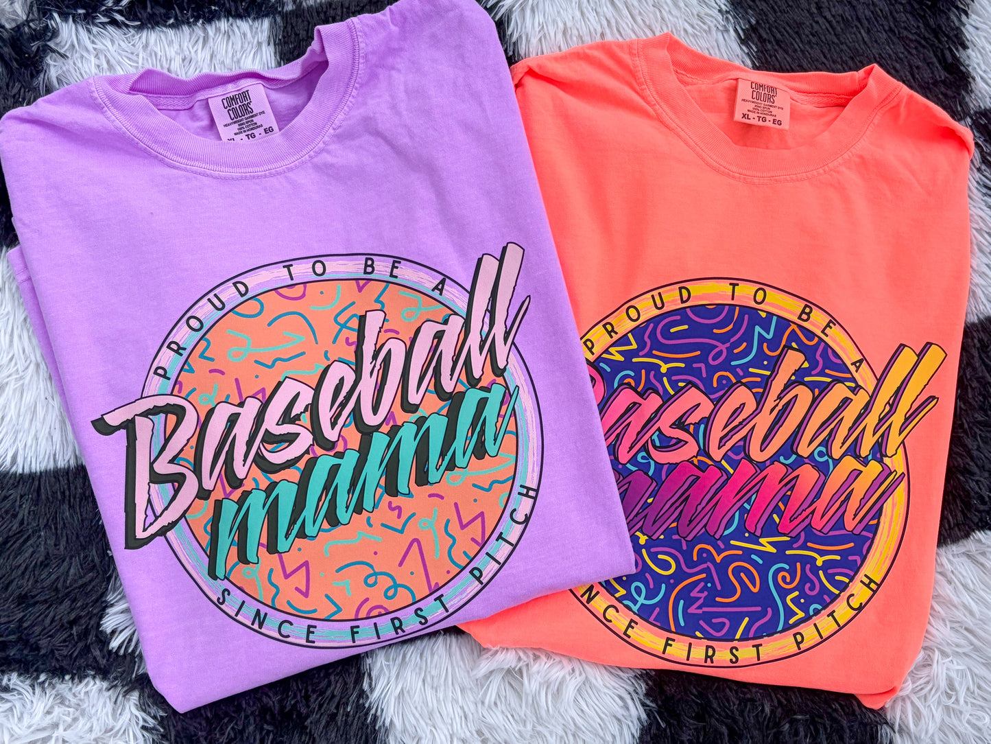 Neon Baseball Mama