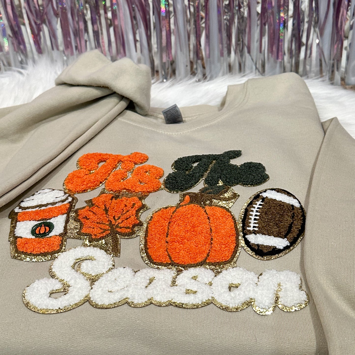 Tis The Season Fall Patch Sweatshirt