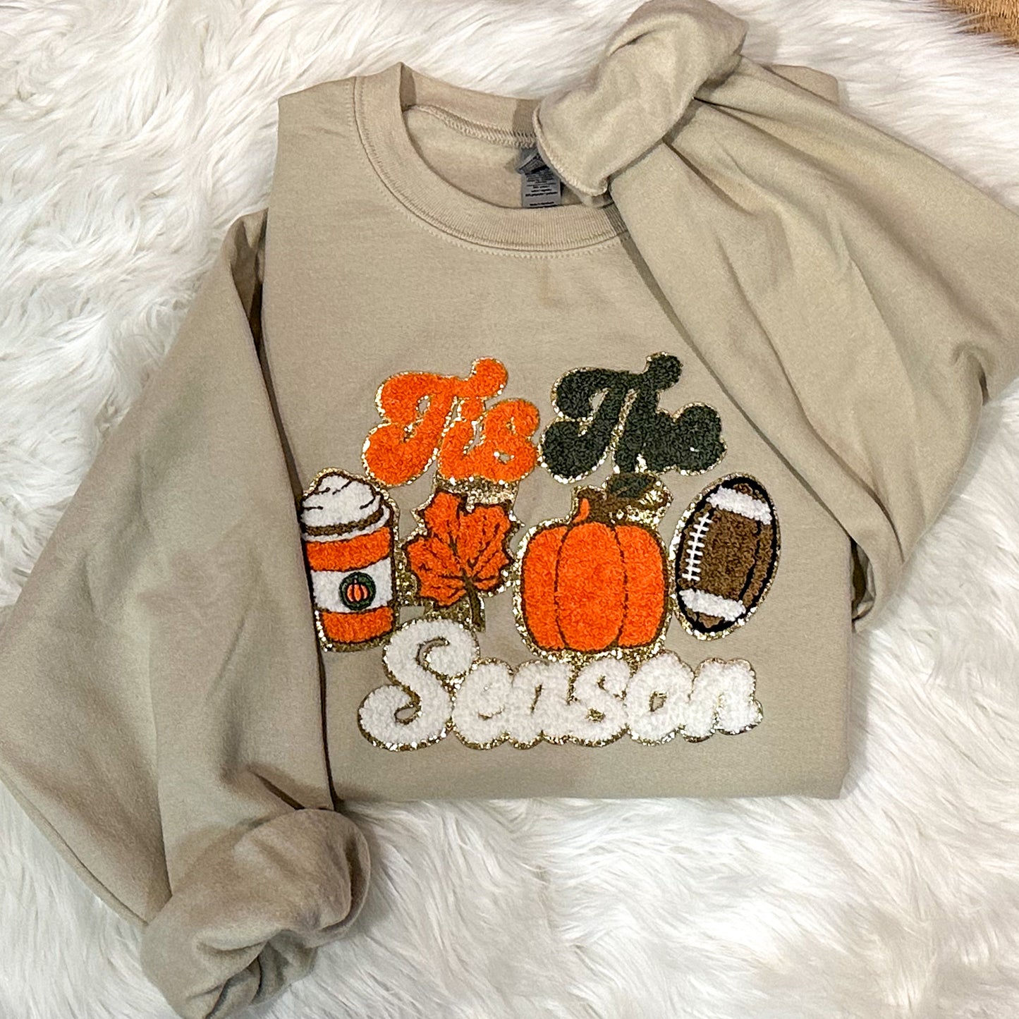 Tis The Season Fall Patch Sweatshirt