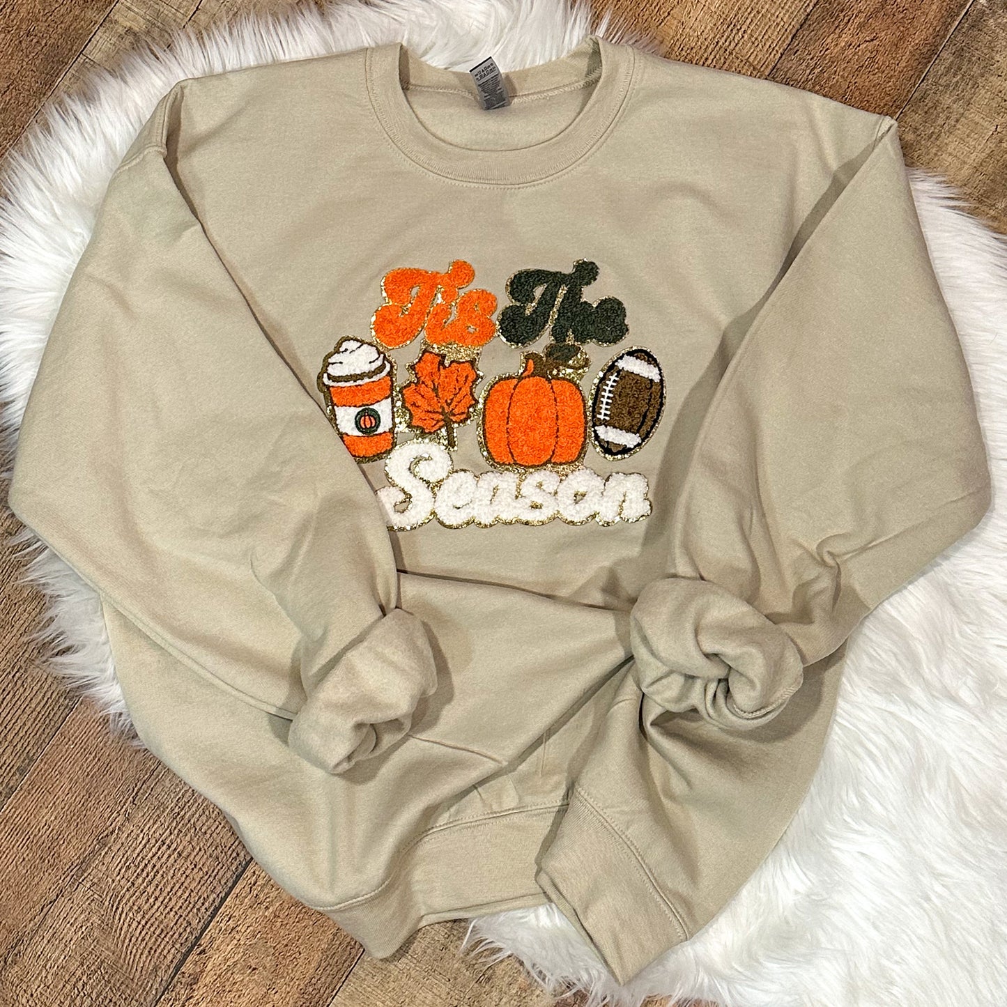 Tis The Season Fall Patch Sweatshirt