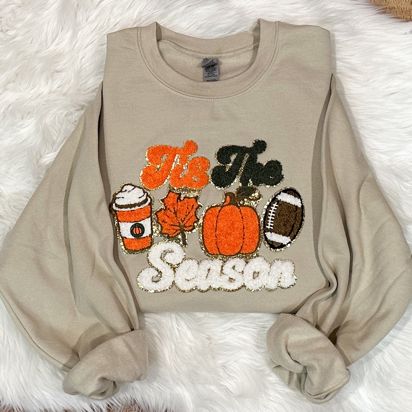 Tis The Season Fall Patch Sweatshirt