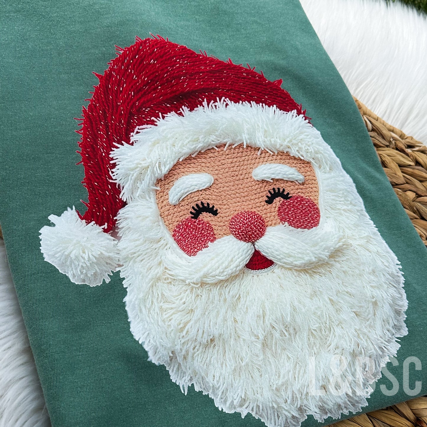 Faux Yarn Santa