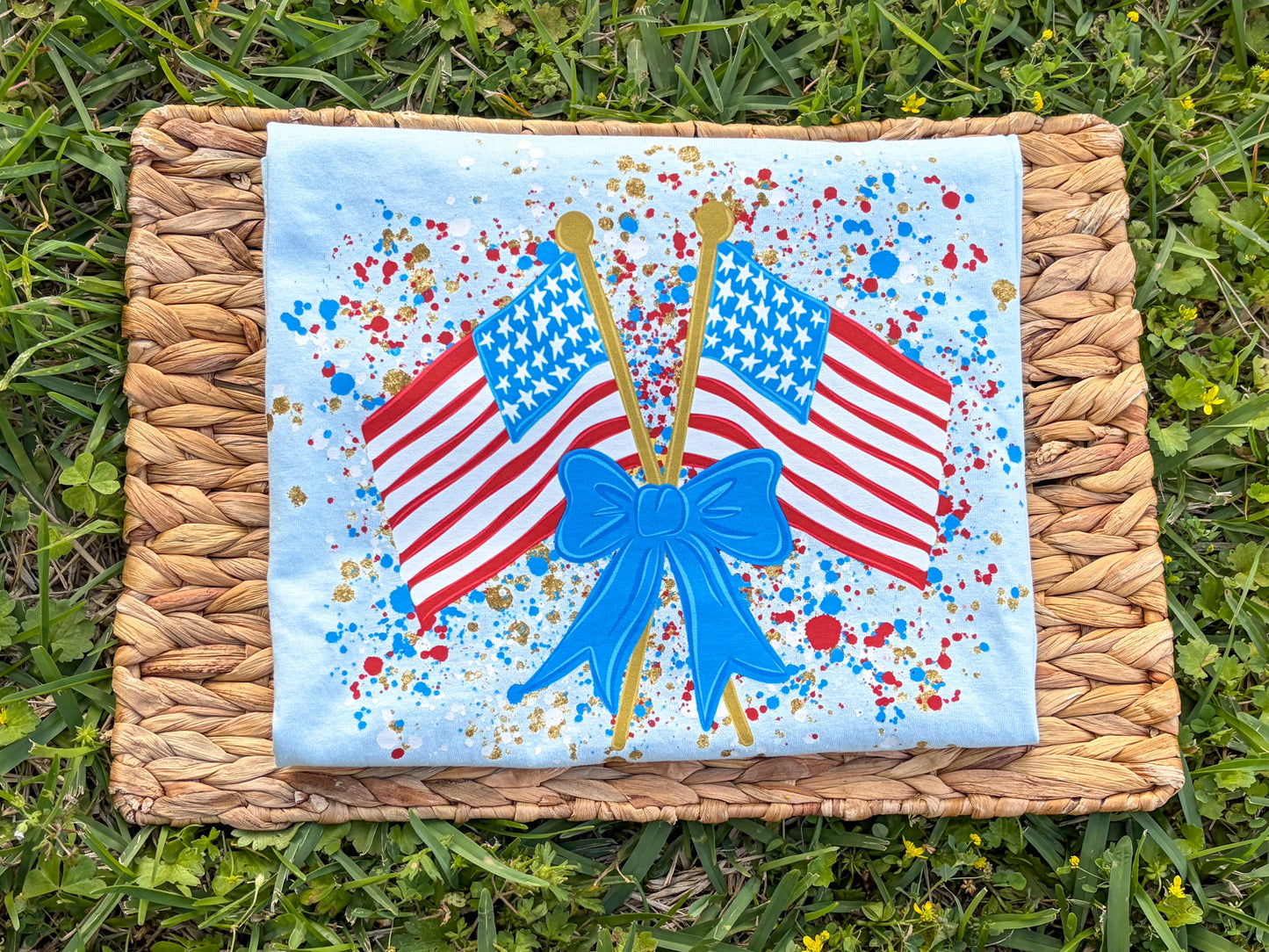 American Flag Paint Splatter