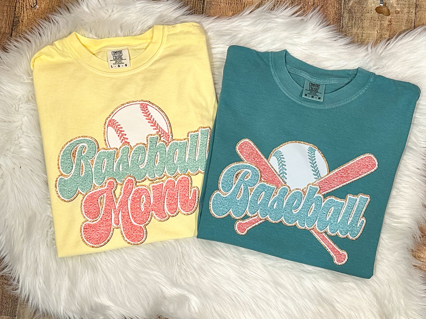 Baseball Faux Texture tee