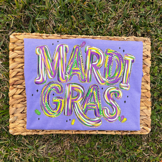 Preppy Paint Stroke Mardi Gras