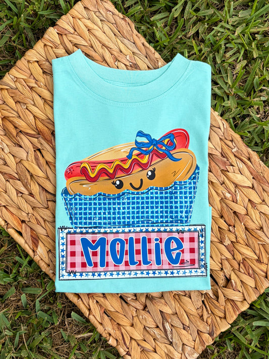 Hot dog name tee