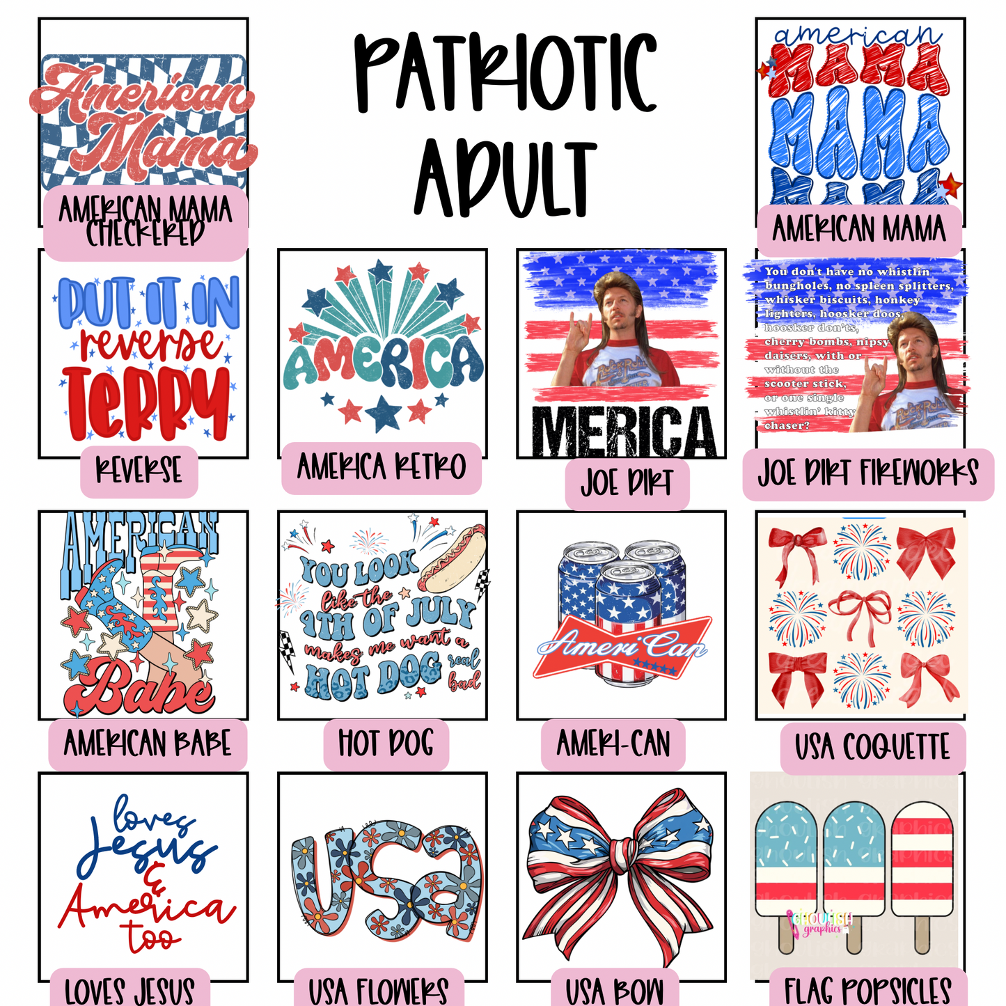 SUMMER SALE: ADULT PATRIOTIC