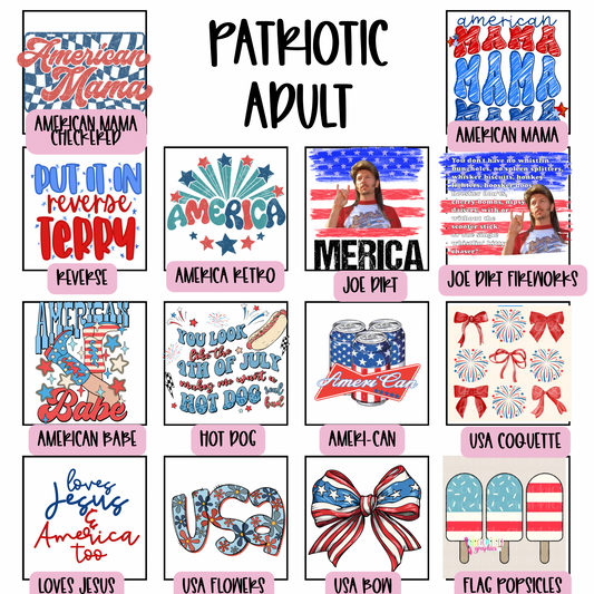 SUMMER SALE: ADULT PATRIOTIC