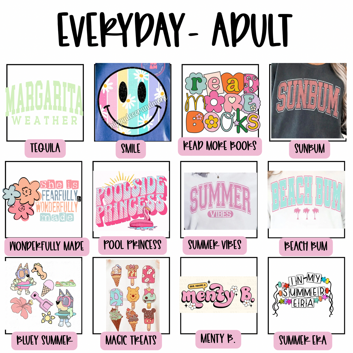 SUMMER SALE: ADULT EVERYDAY SUMMER