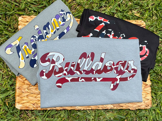 Custom Camo Mascot Tee