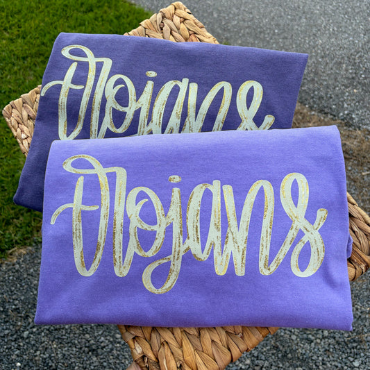 Faux Foil Trojans Tee