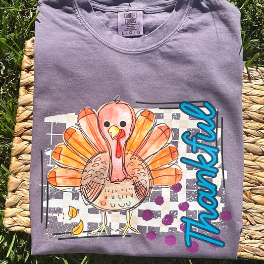 Thankful Watercolor Turkey
