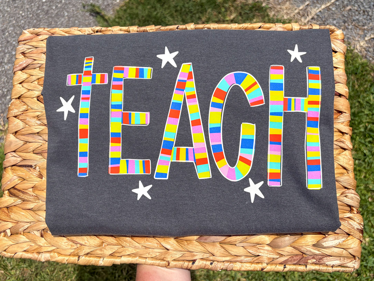 Striped Alpha Tee • Grade Level Tee • Name Tee