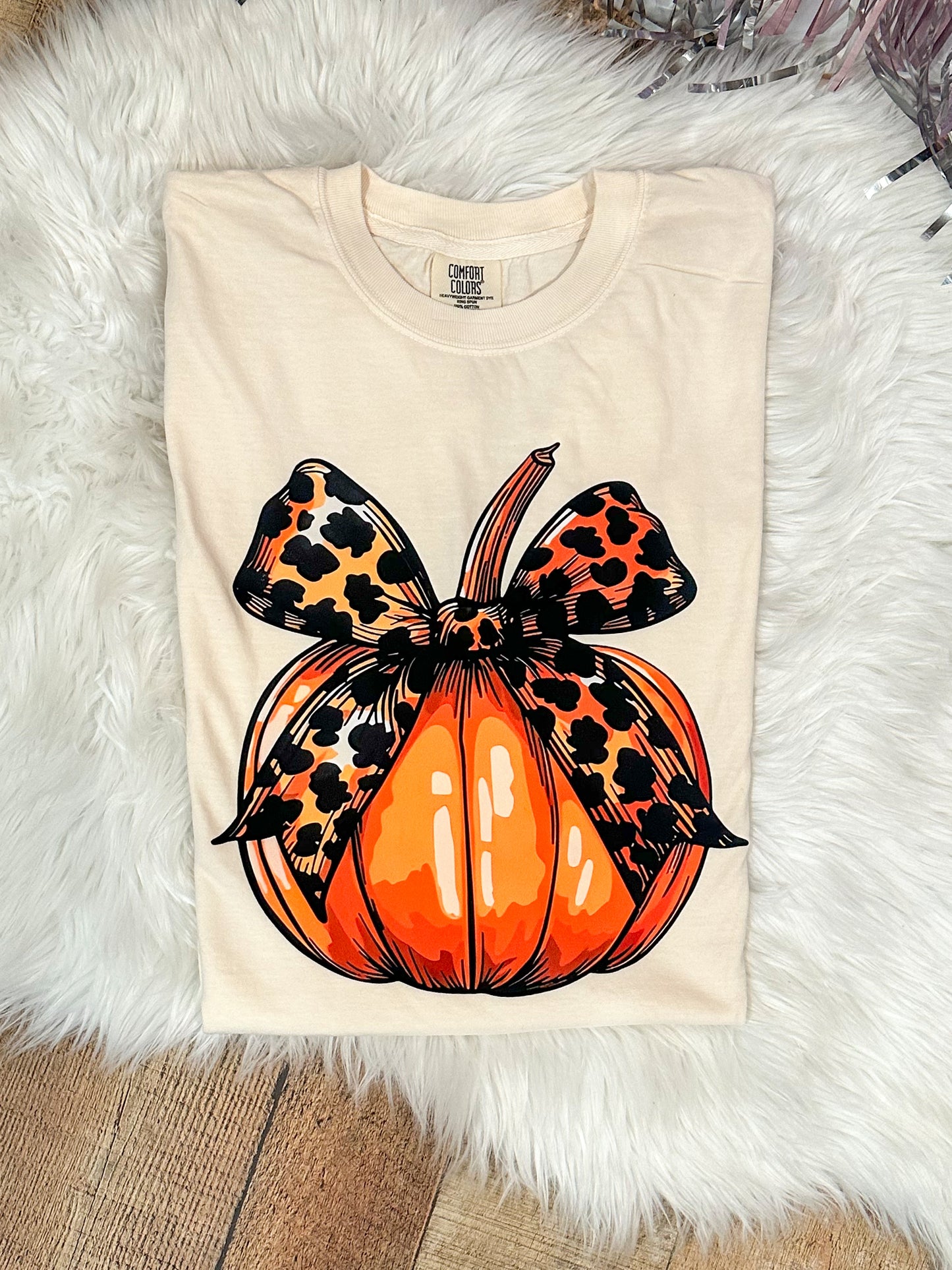 Cheetah Bow Pumpkin