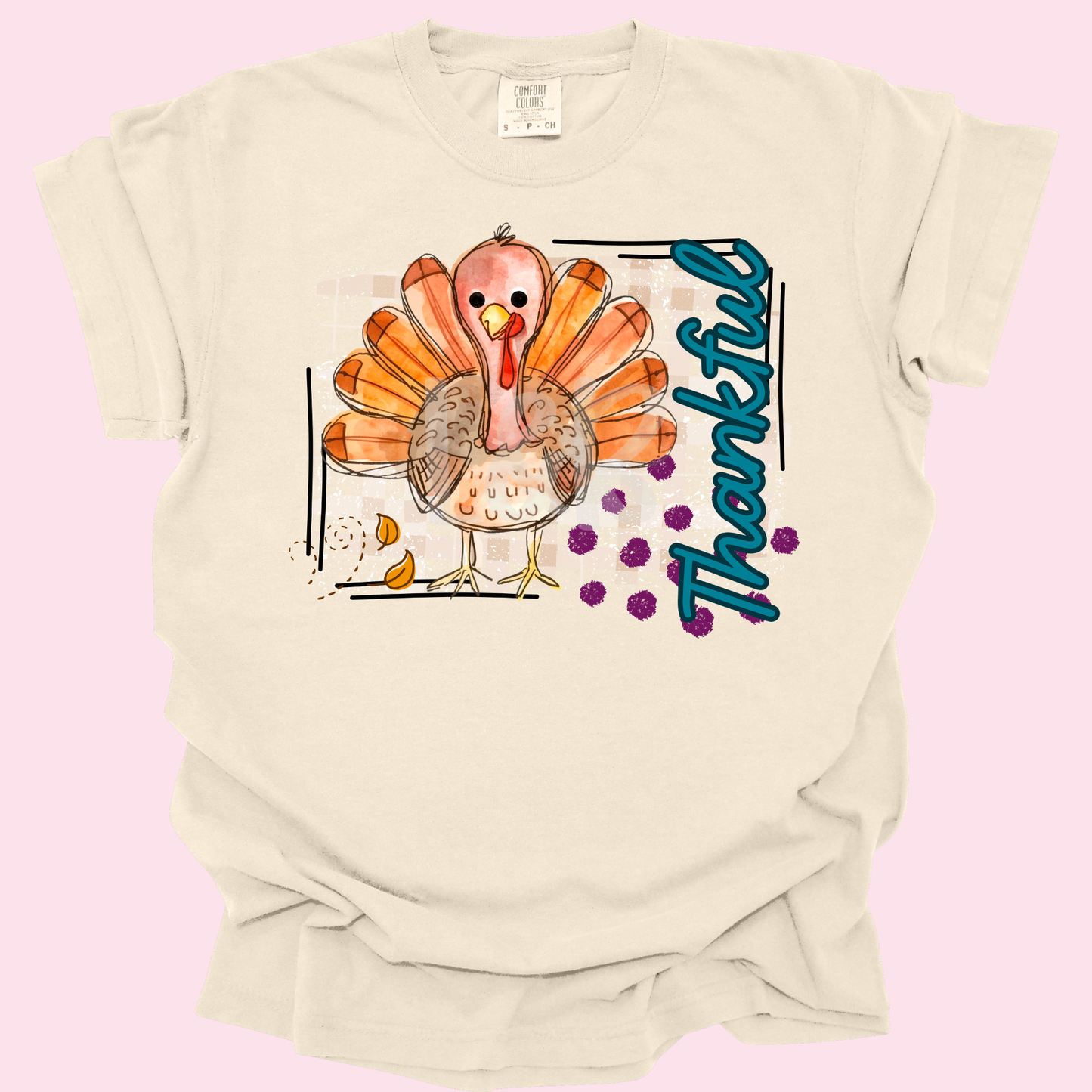 Thankful Watercolor Turkey