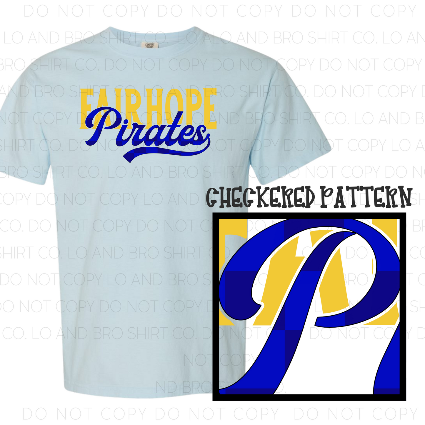 Retro Varsity Checkered Spirit Tee- customizable