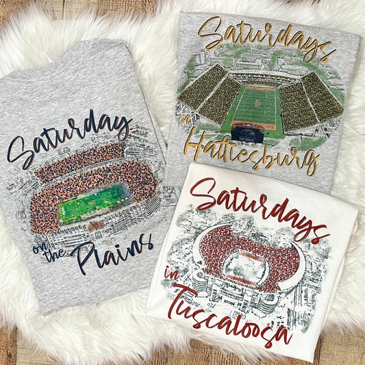 Saturdays are for Football- White tee