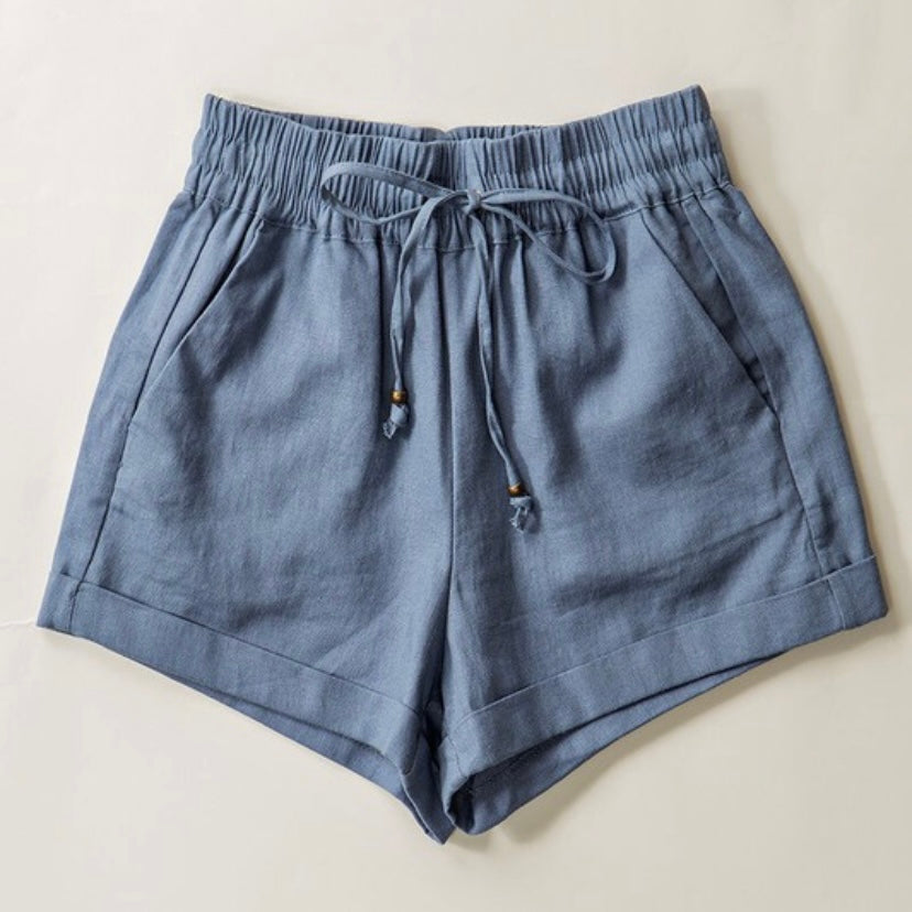 Linen Drawstring Shorts