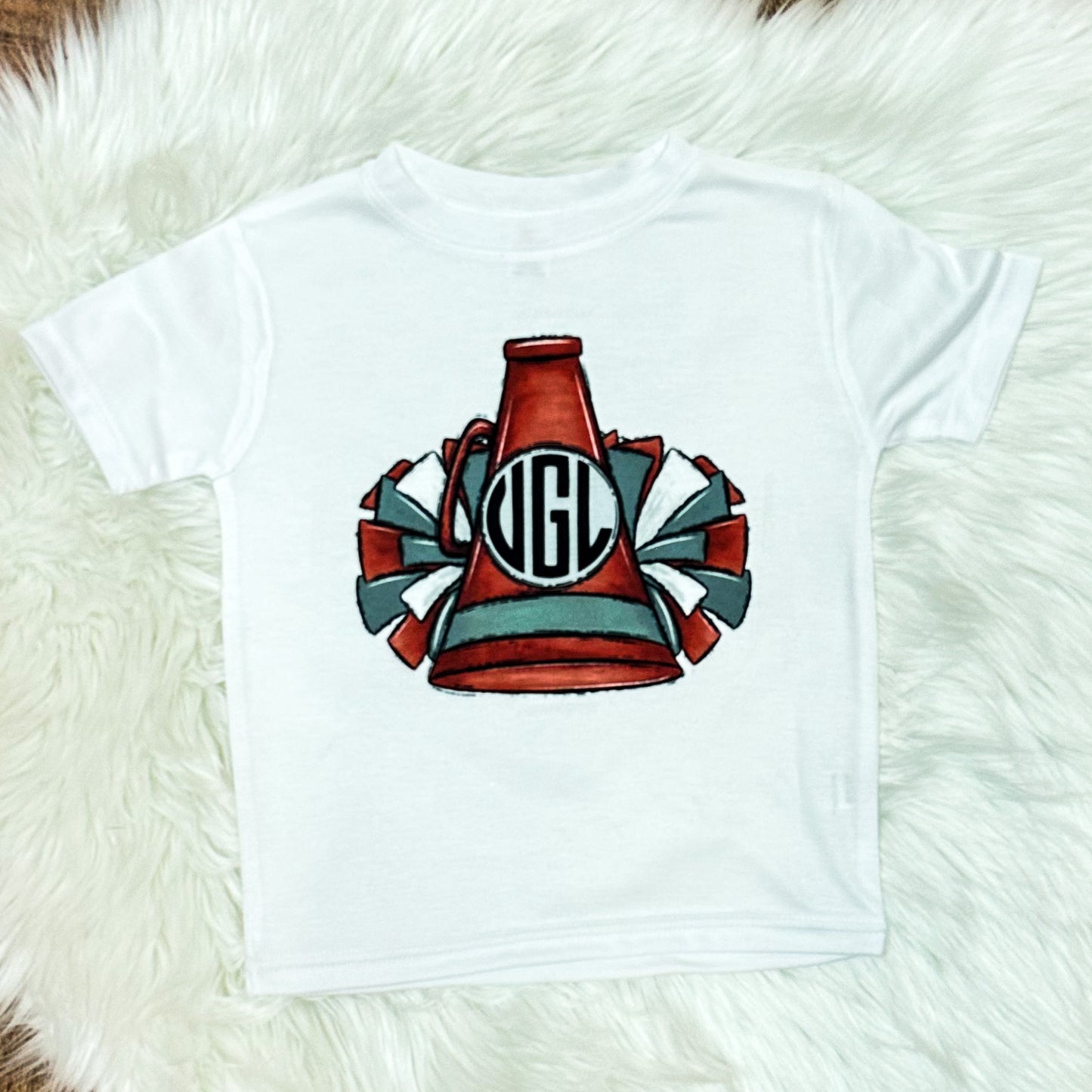 Personalized Megaphone Cheer Tee