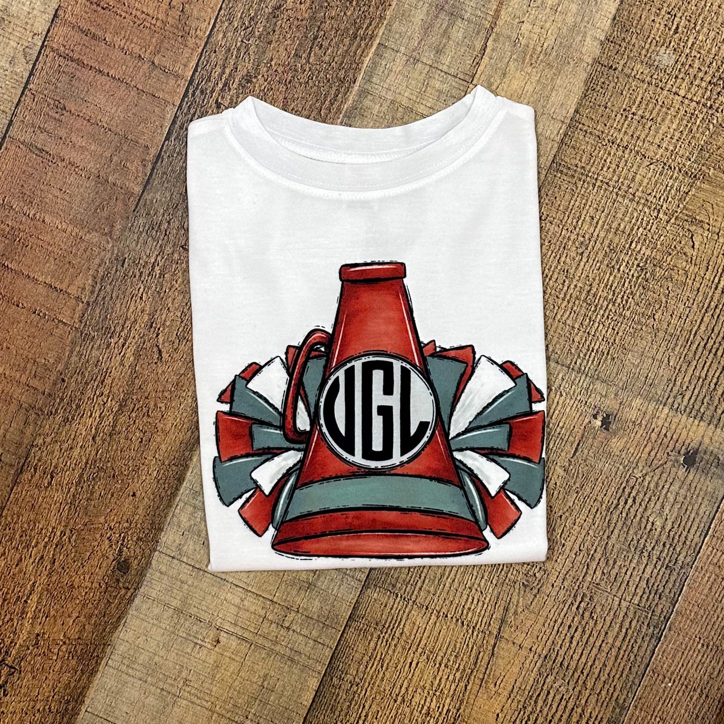 Personalized Megaphone Cheer Tee