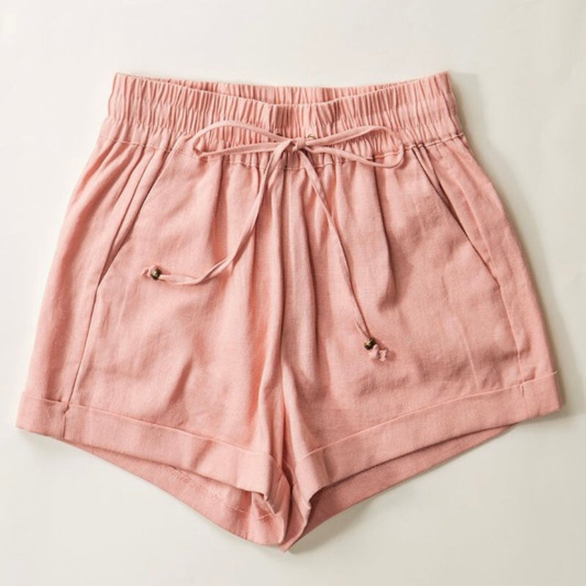 Linen Drawstring Shorts